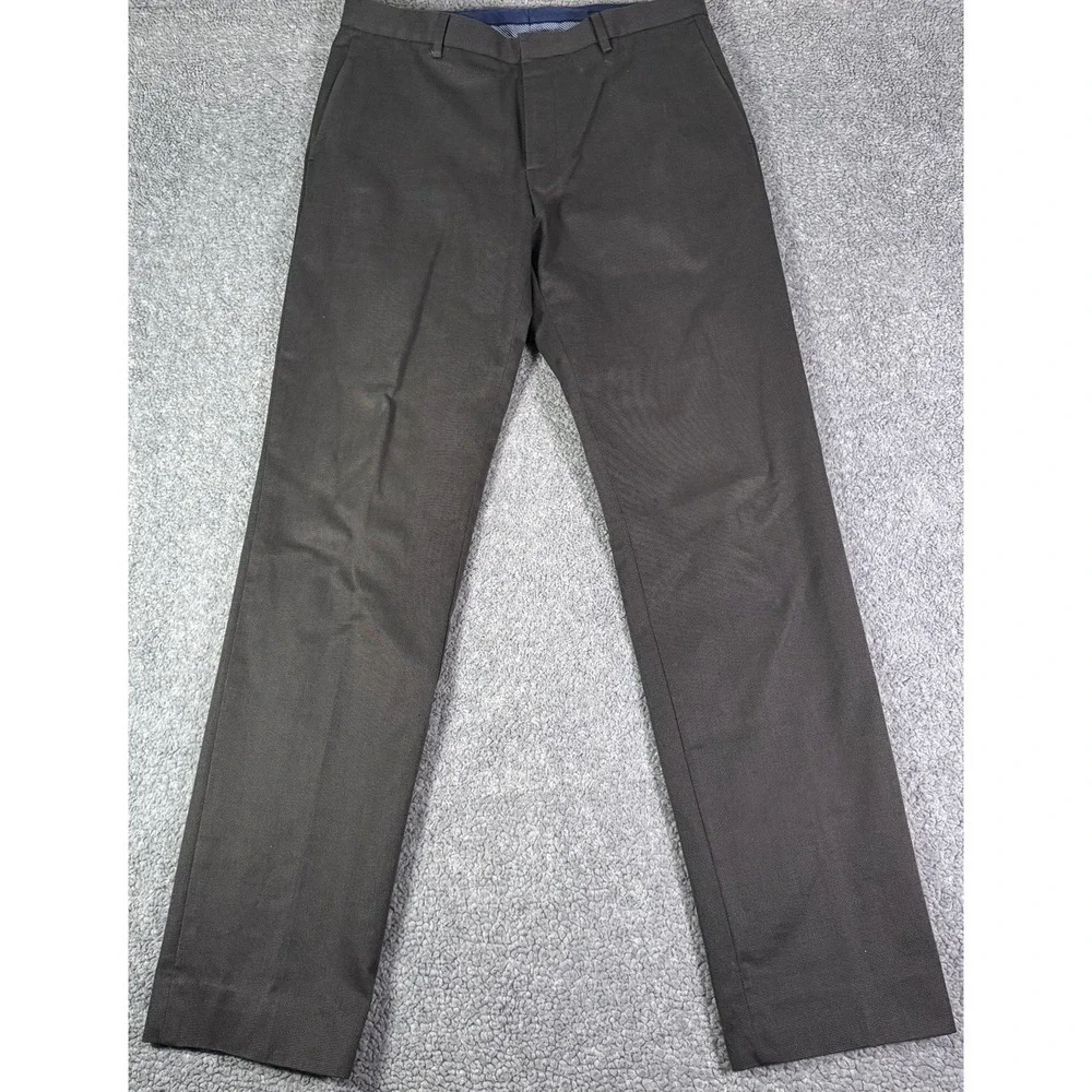 Banana Republic Dress Pants Mens 33 X 34 Gray Non Iron Modern Slim Fit Preppy